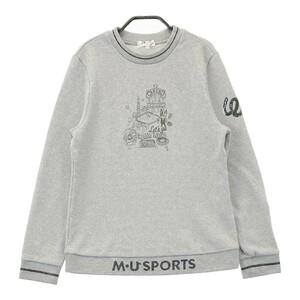 M.U SPORTS M You спорт тренировочный длинный рукав футболка серый серия 40 [240101180605] Golf одежда женский 