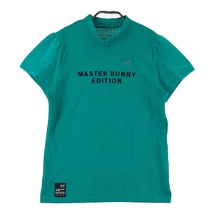 MASTER BUNNY EDITION マスターバニーエディション 2022年モデル ハイネック 半袖Tシャツ 総柄 グリーン系 2 [240101177668] ゴルフウェア