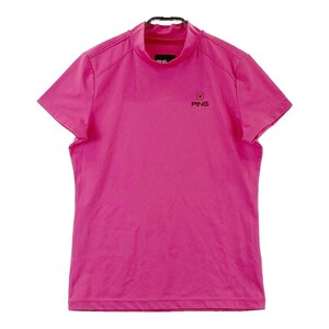 PING ピン 2022年モデル ハイネック 半袖Tシャツ ピンク系 M [240101179206] ゴルフウェア レディース