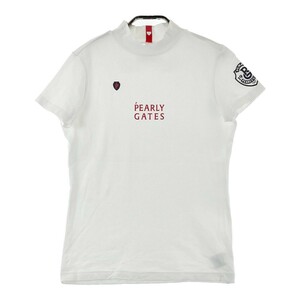 PEARLY GATES パーリーゲイツ 2022年モデル ハイネック半袖Tシャツ ホワイト系 0 [240101044948] ゴルフウェア レディース