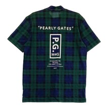 PEARLY GATES パーリーゲイツ 2023年モデル ハイネック 半袖Tシャツ チェック柄 カーキ系 6 [240101181559] ゴルフウェア メンズ_画像2