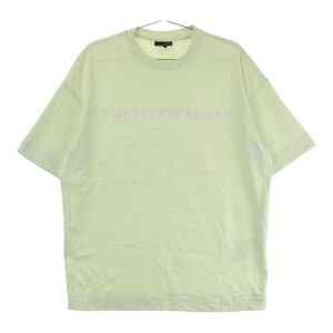 EMPORIO ARMANI エンポリオ アルマーニ 3R1TT2 1JWZZ 半袖Tシャツ ロゴ 刺繍 グリーン系 L [240101093345] メンズ