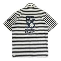 PEARLY GATES パーリーゲイツ 30周年 ハイネック 半袖Tシャツ ボーダー柄 ホワイト系 4 [240101163020] ゴルフウェア メンズ_画像2