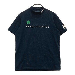 PEARLY GATES パーリーゲイツ ハイネック 半袖Tシャツ ネイビー系 6 [240101023075] ゴルフウェア メンズの画像1