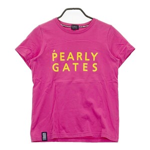 PEARLY GATES パーリーゲイツ 半袖Tシャツ ロゴ ピンク系 1 [240101105719] ゴルフウェア レディース