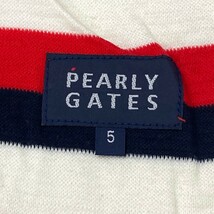 PEARLY GATES パーリーゲイツ ハーフパンツ ロゴ刺繍 ボーダー柄 レッド系 5 [240101064892] ゴルフウェア メンズ_画像3