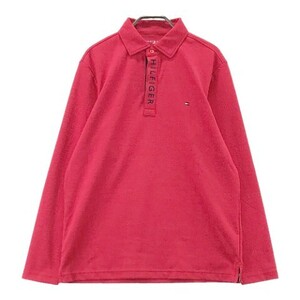 【1円】TOMMY HILFIGER GOLF トミー ヒルフィガーゴルフ 長袖ポロシャツ レッド系 M [240001935910] メンズ