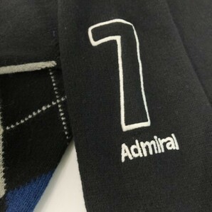 【1円】ADMIRAL アドミラル 2022年モデル ニット ジップジャケット ワッペン アーガイル柄 ブラック系 S [240001995473] レディースの画像4