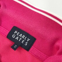 【1円】PEARLY GATES パーリーゲイツ 25周年 半袖ポロシャツ ワッペン ピンク系 0 [240101029451] レディース_画像7
