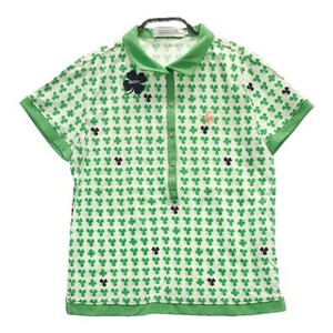 【1円】LE COQ GOLF ルコックゴルフ 半袖ポロシャツ クローバー グリーン系 M [240101031917] レディース