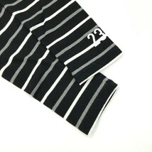 【1円】23区GOLF ニジュウサンクゴルフ ハイネック 長袖Tシャツ ボーダー柄 ブラック系 0 [240101034688] レディース_画像4