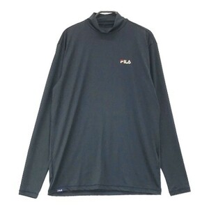 【1円】【新品】FILA GOLF フィラゴルフ ハイネック長袖Tシャツ ネイビー系 L [240001968040] メンズ