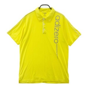 【1円】ADIDAS GOLF アディダスゴルフ adizero 半袖ポロシャツ イエロー系 XO [240101016190] メンズ