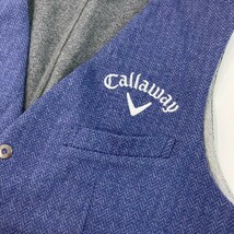 CALLAWAY キャロウェイ レッドレーベル ジレベスト ヘリンボーン ブルー系 M [240101075427] ゴルフウェア メンズ_画像3