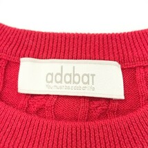 ADABAT アダバット ウール混長袖ニット セーター レッド系 36 [240001798871] ゴルフウェア レディース_画像6