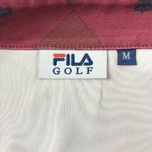 FILA GOLF フィラゴルフ 長袖ポロシャツ レッド系 M [240001952433] メンズ_画像5