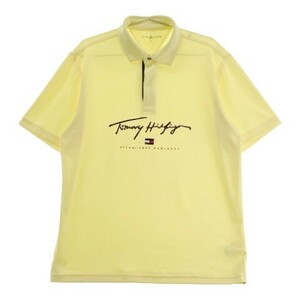 【1円】TOMMY HILFIGER GOLF トミー ヒルフィガーゴルフ 半袖ポロシャツ イエロー系 LL [240101092122] メンズ