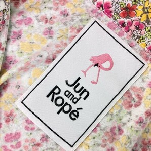 【1円】JUN&ROPE ジュン アンド ロペ 半袖ポロシャツ 花柄 ピンク系 M [240101093378] レディースの画像5