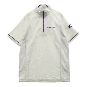 【1円】OAKLEY オークリー ハーフジップ 半袖Tシャツ ホワイト系 M [240001874286] メンズの画像1