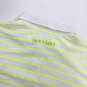 【1円】JACK BUNNY ジャックバニー 半袖 ポロシャツ ボーダー柄 イエロー系 6 [240001973695] メンズの画像4