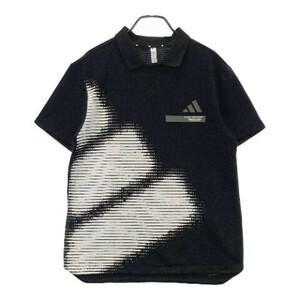 【1円】ADIDAS GOLF アディダスゴルフ 2022年モデル 襟付 半袖Tシャツ ブラック系 XL [240101003297] メンズ