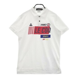 【1円】LE COQ GOLF ルコックゴルフ 半袖ポロシャツ ホワイト系 M [240101055313] メンズ