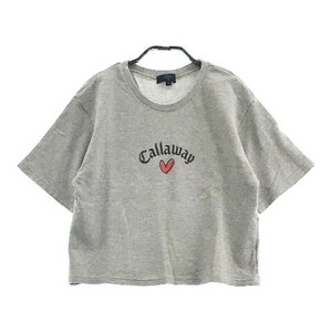 【1円】CALLAWAY キャロウェイ 2022年モデル 半袖Tシャツ ハート グレー系 S [240101055590] レディース