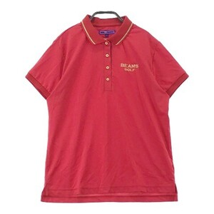 【1円】BEAMS GOLF ビームスゴルフ 半袖ポロシャツ レッド系 L [240101057523] レディース