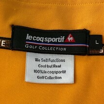 【1円】LE COQ GOLF ルコックゴルフ QG2773 ハーフジップ 半袖Tシャツ ロゴ刺繍 オレンジ系 L [240101059212] メンズ_画像4