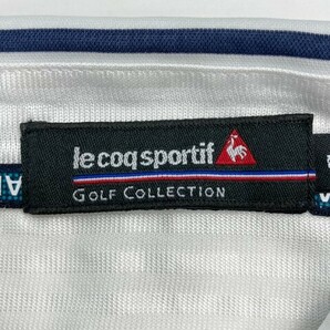 【1円】LE COQ GOLF ルコックゴルフ 半袖ポロシャツ ボーダー柄 ホワイト系 M [240101070987] メンズの画像6