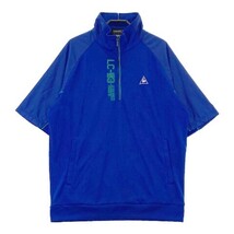 【1円】LE COQ GOLF ルコックゴルフ ハーフジップ半袖Tシャツ ブルー系 LL [240101080845] メンズ_画像1