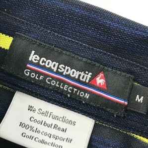 【1円】LE COQ GOLF ルコックゴルフ 半袖ポロシャツ ボーダー柄 ネイビー系 M [240101092096] メンズの画像5