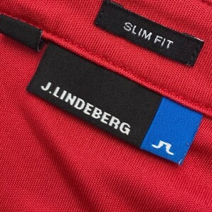 【1円】J.LINDEBERG ジェイリンドバーグ 半袖ポロシャツ ボーダー柄 レッド系 L [240101096584] メンズの画像5