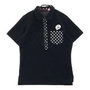 [1 jpy ]DANCE WITH DRAGON Dance With Dragon D2-127301 polo-shirt with short sleeves black group 2 [240101103200] lady's 