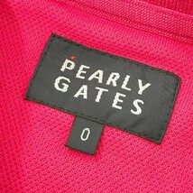 PEARLY GATES パーリーゲイツ 半袖ポロシャツ ワッペン ピンク系 0 [240001792175] ゴルフウェア レディース_画像6