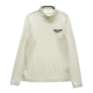 BEAMS GOLF ビームスゴルフ 2021年モデル ハイネック長袖Tシャツ ロゴワッペン ホワイト系 S [240001873967] ゴルフウェア レディース