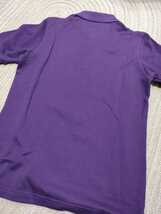 新品 定価11000 日本製 形状安定 Munsingwear マンシング 半袖 ポロシャツ S 紫 パープル 東洋紡ミラクルケア メンズ OneThing_画像9
