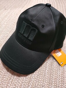  new goods unused Munsingwear MunsingWear cap satin black black (55-59cm) hat anti-bacterial deodorization Golf rear belt . adjustment possible 