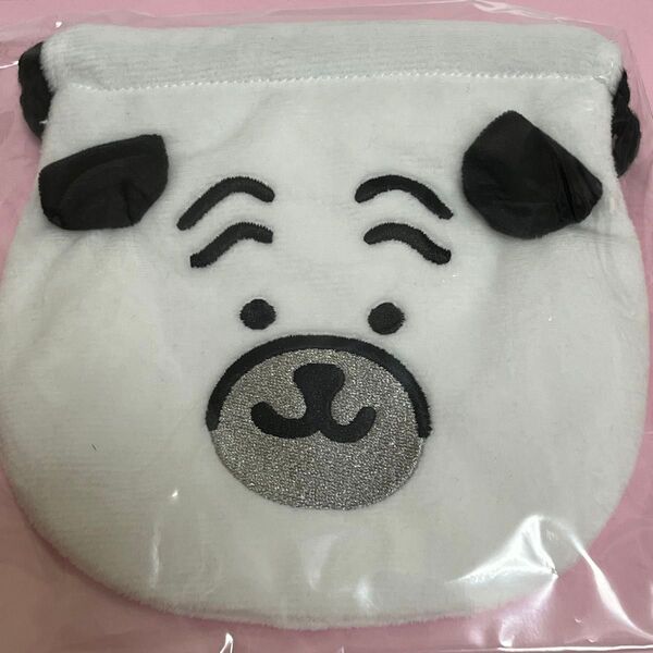 ナガノマーケット ぬいぐるみくじ おかお巾着 パグ