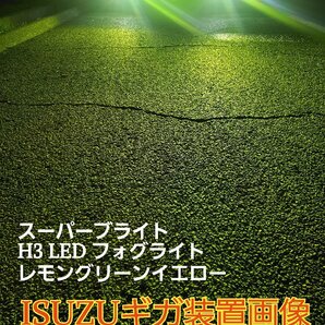 H3 LED フォグランプ 12V 24V 兼用 (10V~60V) 普通車 ～トラック フォグ レモン グリーン イエローの画像4