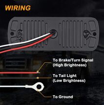 12V 24V 兼用 LED テール 防水 ブレーキランプ テールランプ 汎用 車 バイク トラック レッド ストップランプ ハイマウント 2個_画像3