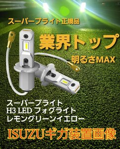 H3 LED フォグランプ 12V 24V 兼用 (10V~60V) 普通車 ～トラック フォグ レモン グリーン イエロー