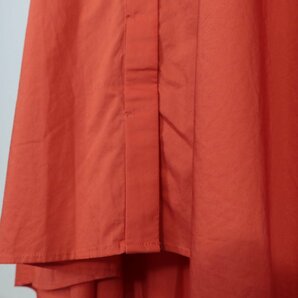 【新品・5900円のタグ付】ニコアンド★シャツワンピース 長袖 大きいサイズL すっきり比翼仕立て♪コットン100！オレンジ系 Z6351の画像5