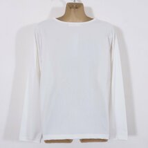 【新品・2750円のタグ付】SM2 ブルー★Tシャツ 長袖 サイズフリー くっきりロゴ シアー感あり♪薄手 オフ白系 Z6354_画像3