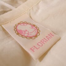 【美品】ピンクハウスFLORIAN★レースが可愛い！ フロントにタックやタッセルレース ノースリーブチュニック クリーム色系*z6973_画像4