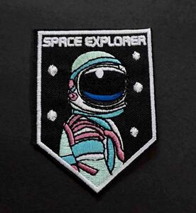  NSE宇宙飛行士■新品 NASA SPACE EXPLORER 宇宙飛行士 刺繍ワッペン （パッチ）◆スペースシャトル 宇宙 アメリカ ミリタリー サバゲー