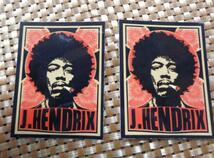 ２枚セット■レトロ風◆新品ジミ・ヘンドリックス Jimi Hendrix アメリカ ギタリスト シンガー アフロヘア ◆ミュージック音楽ステッカー_画像5