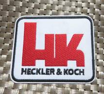 四角HKロゴ◇白赤◆新品　ヘッケラー&コッホ　Heckler & Koch 　HK　刺繍ワッペン（パッチ）ドイツ■ミリタリー・サバゲー■衣類・洋服DIY_画像4