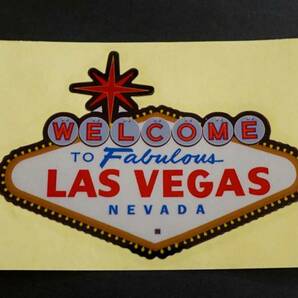 《NW新品》看板ウェルカム　ラスベガスWELCOME TO FABULOUS LAS VEGASアメリカ　ネバダ　カジノ　ギャンブル不夜城ステッカー　シール防水