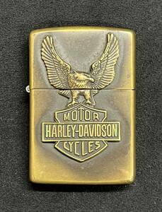 0001-0329 1円出品 ZIPPO ジッポ オイル ライター 喫煙具 HARLEY DAVIDSON ハーレー ダビッドソン MOTOR CYCLES イーグル 1991年 現物 のみ
